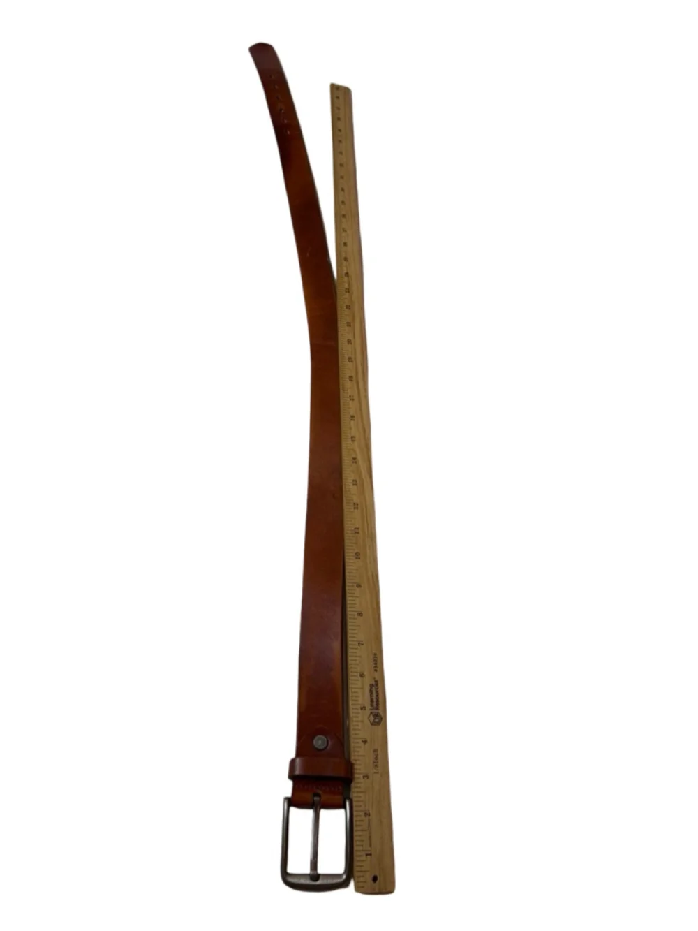 Bullko Brown Genuine Leather Belt Minimalist Heritage Workwear
